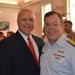 Rear Adm. Kevin Cook, 8th District commander, poses with Mayor Mitch Landrieu