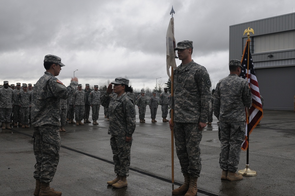 Army Reserve Soldier exchanges stripes for gold bar