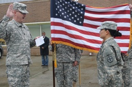 Army Reserve Soldier exchanges stripes for gold bar