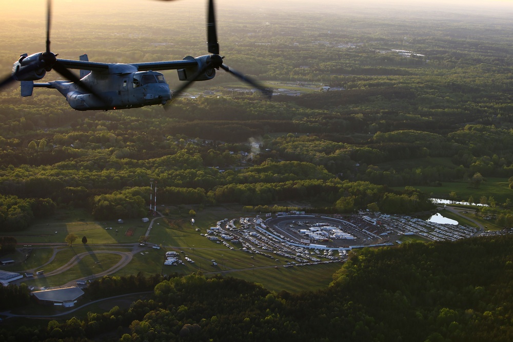 Ospreys' fly-over of an event at South Boston Speedway