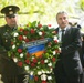 Representatives from the Embassy of Armenia carry a wreath to The Spirit of the Elbe in Arlington National Cemetery