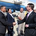 Secretary of Defense Ash Carter presents security personnel with SECDEF coin