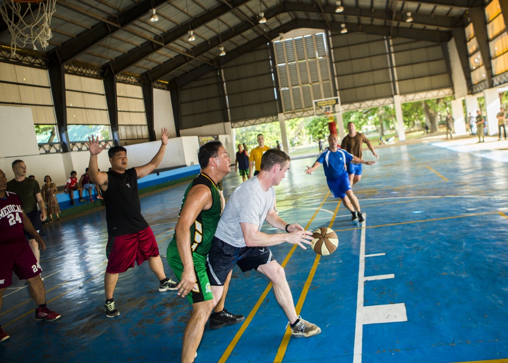 Members from the Armed Forces of the Philippines and U.S. strengthen relationships one game and song at a time
