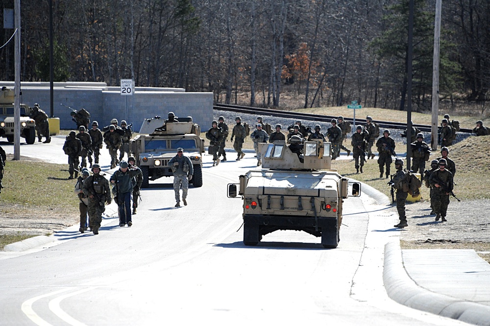 Michigan Marines train at Camp Grayling during Arctic Eagle