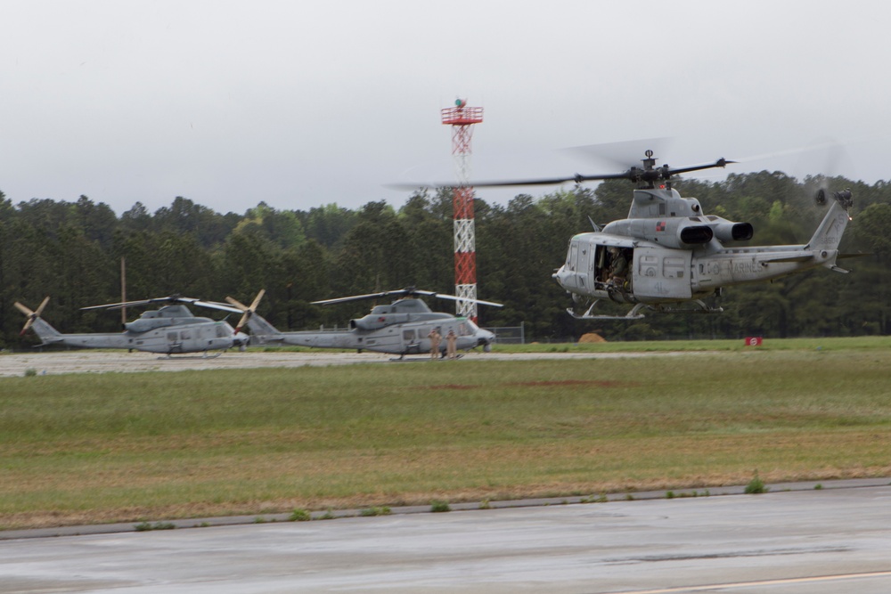 Marines deliver fuel to each other in prep for deployment