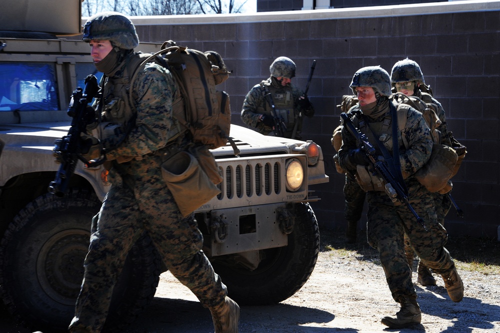 Michigan Marines train at Camp Grayling during Arctic Eagle