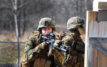 Michigan Marines train at Camp Grayling during Arctic Eagle