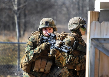 Michigan Marines train at Camp Grayling during Arctic Eagle