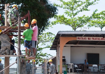 Bringing sports to Barangay San Rafael during Balikatan