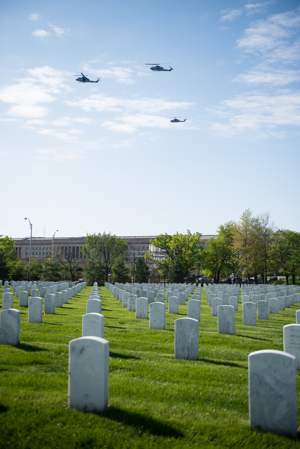 Missing man formation over Arlington National Cemetery