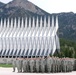 US Air Force Academy Retreat Ceremony before an AFSOC CV-22 Demonstration supporting the yearly cadet exercise Polaris Warrior
