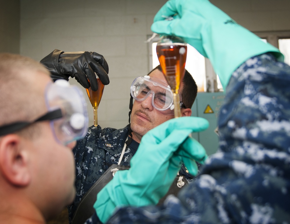 Shipboard propulsion fuels, oil and JP-5 Systems and Testing course at SWOS Pearl Harbor
