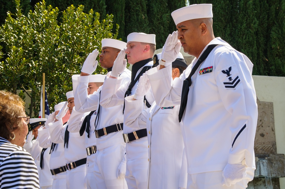 US Navy military honors for Seaman 1st Class Cesar Chavez