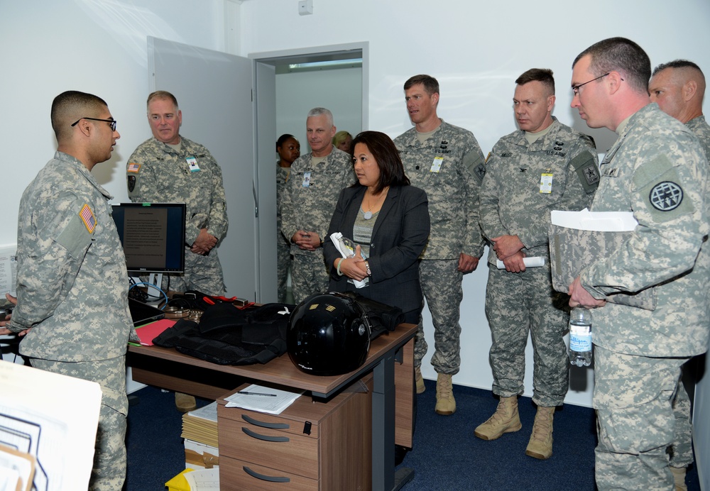 Assistant secretary of the Army (manpower and reserve sffairs) and provost marshal general visit Sembach Correctional Facility