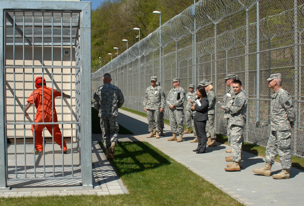 Assistant secretary of the Army (manpower and reserve affairs) and provost marshal general visit Sembach Correctional Facility