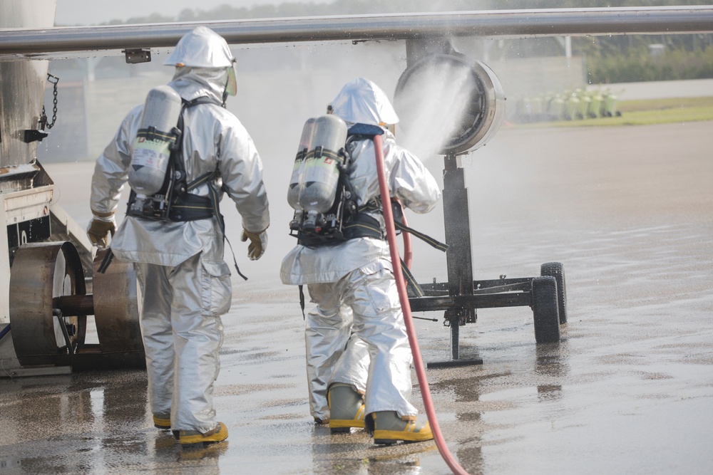 Aircraft Rescue Firefighting Training Exercise