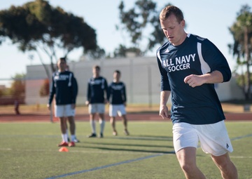 All-Navy soccer team pratice