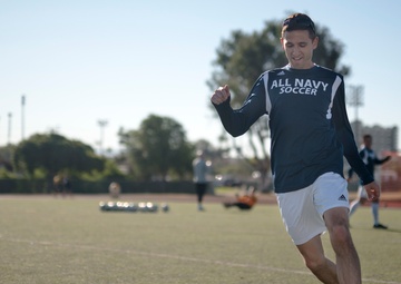 All-Navy soccer team pratice