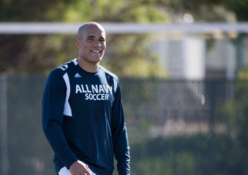 All-Navy soccer team pratice