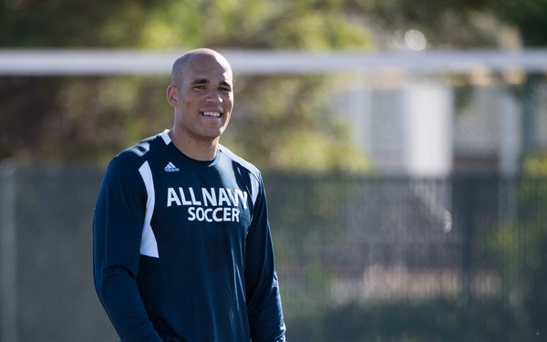 All-Navy soccer team pratice