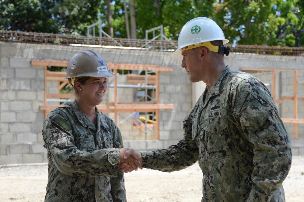 NMCB-5 Sailors build an elementary school in Cebu