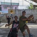 Panay CJCMOTF plays basketball in Taft Barangay during Balikatan