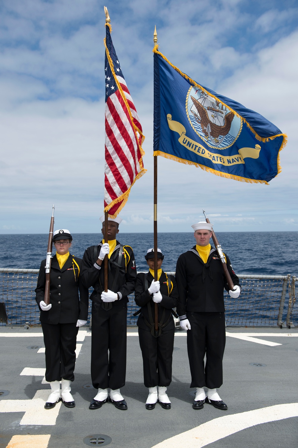 USS Porter burial at sea ceremony