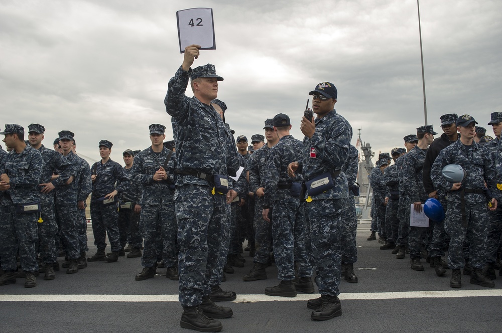 USS George Washington abandon ship drill
