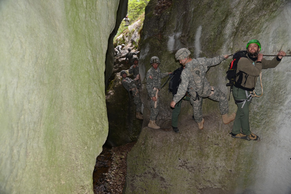 173rd Brigade Special Troops Battalion, 173rd Airborne Brigade, Mountain Training  in Arco April 15 , 2015