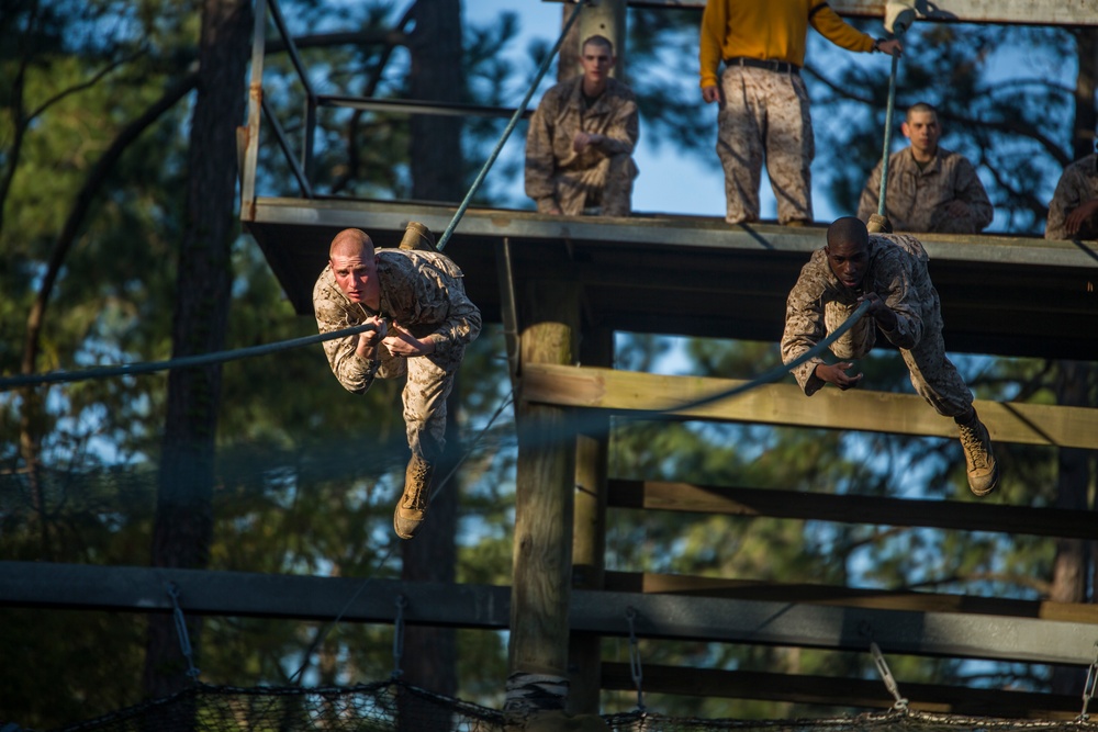 Marine recruits conquer Confidence Course on Parris Island