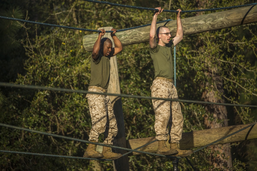Marine recruits conquer Confidence Course on Parris Island