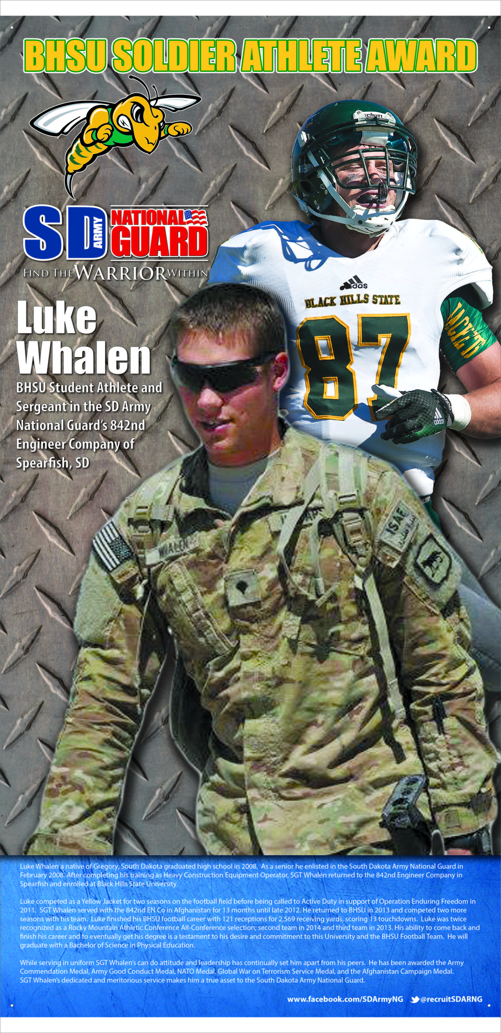 National Guard recognizes BHSU athletes for military service