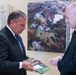Arlington National Cemetery superintendent gives a gift to Republic of Croatia minister of veterans affairs