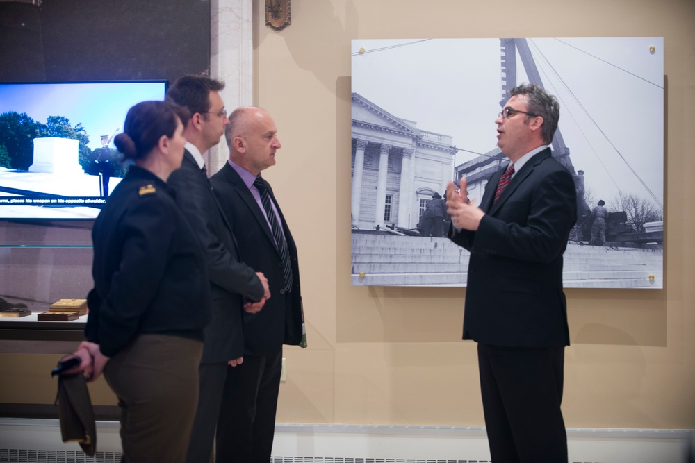 Arlington National Cemetery curator gives a tour of the Memorial Display Room