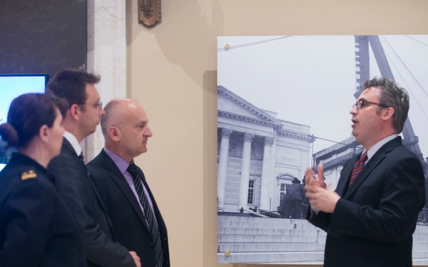 Arlington National Cemetery curator gives a tour of the Memorial Display Room
