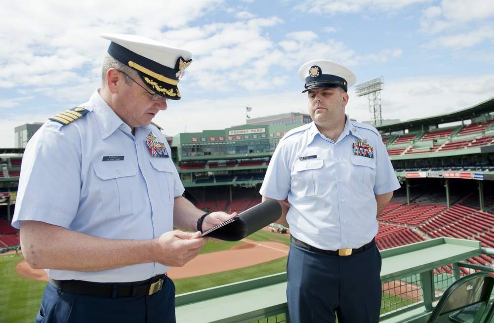 Promotion ceremony at Fenway Park
