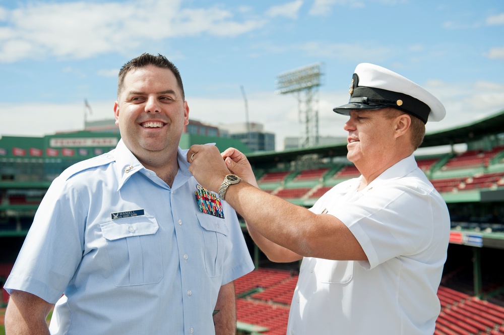 Promotion to chief petty officer at Fenway Park