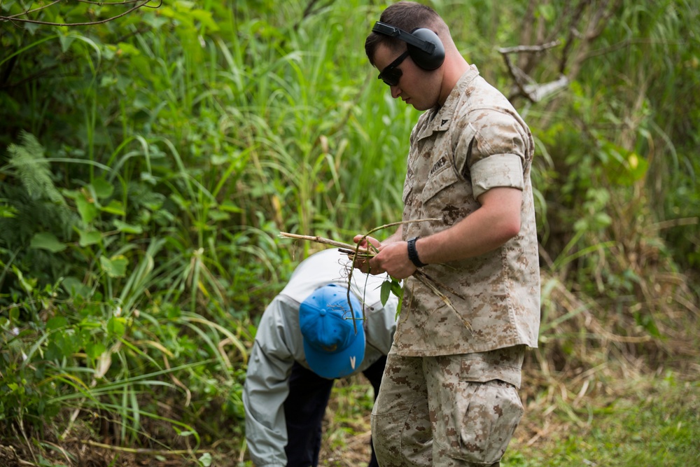 Marines Assist Okinawa Residents Restore Egress Route