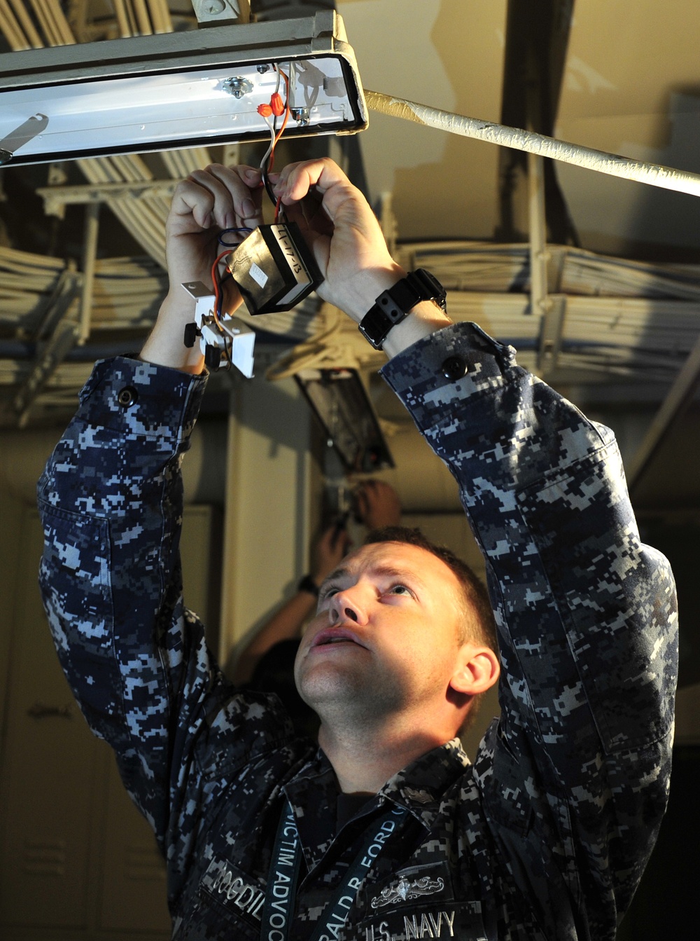 Pre-commissioning Unit Gerald R. Ford (CVN 78) Sailors renovate showcase berthing