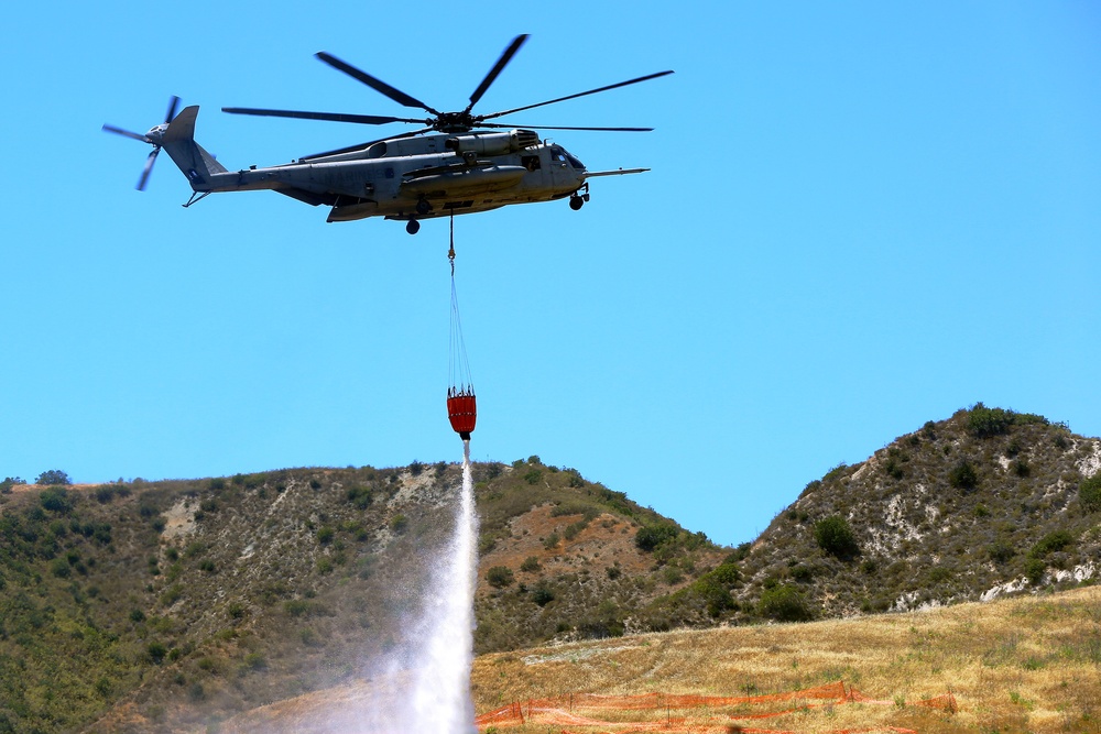 Camp Pendleton and CAL FIRE conduct aerial firefighting exercise