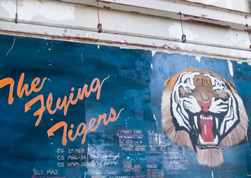 'The Flying Tigers' mural found at Kaneohe Bay