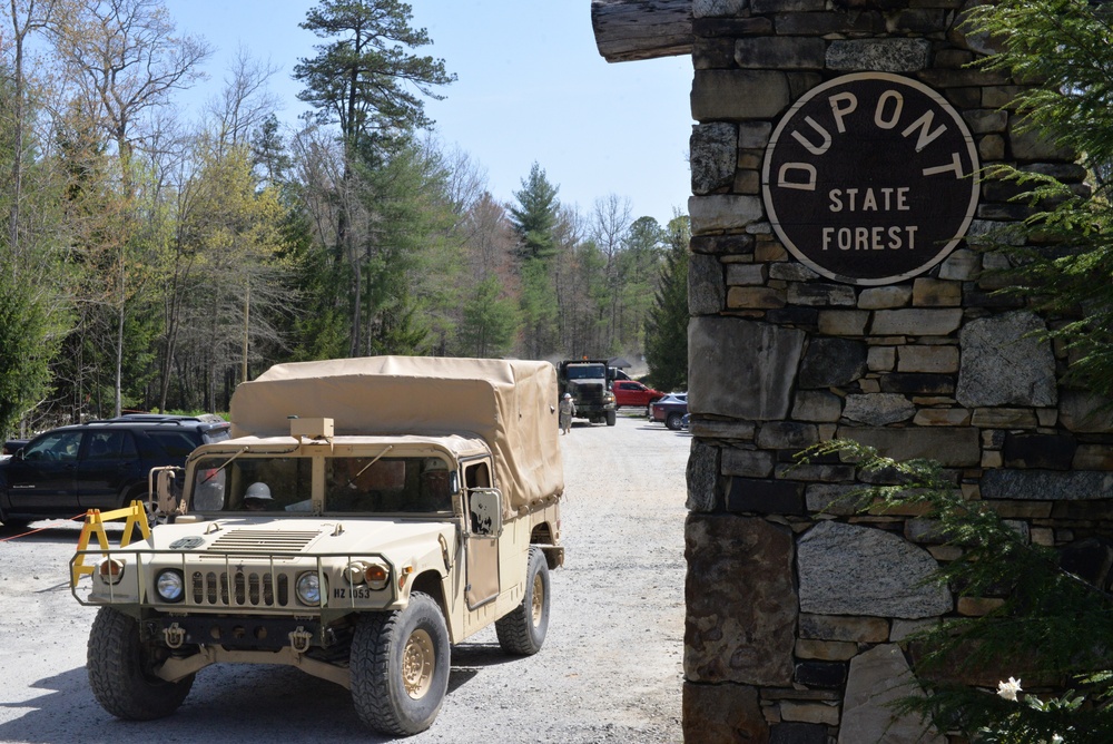 NC Guard partners with NC Forest Service at DuPont State Recreational Forest