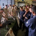 British Royal Navy sailors tour USS Wasp