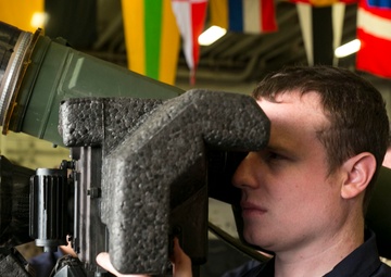 British Royal Navy sailors tour USS Wasp