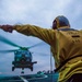 MH-60 Seahawk launches from USS Fitzgerald