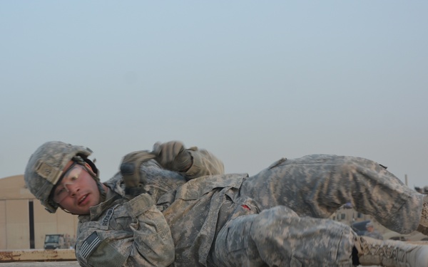 Trey Duce competes for best team in truck rodeo