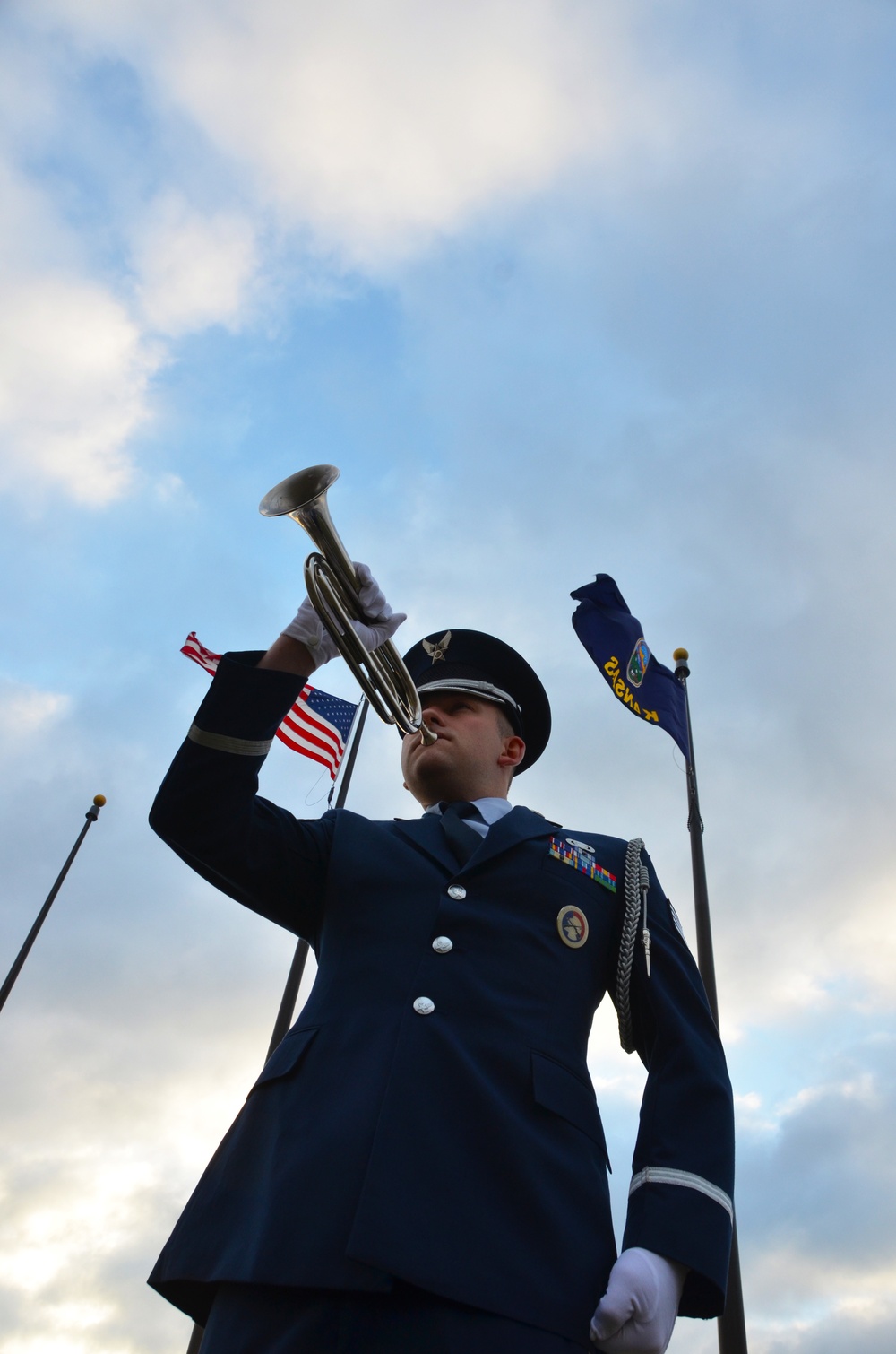 Lone bugler for 184th Intelligence Wing