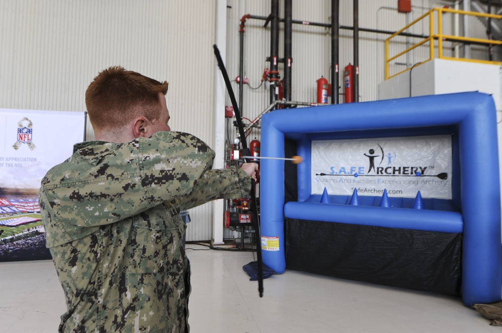 MCSFBn - Bangor Sailors and Marines participate in NFL Draft 2015