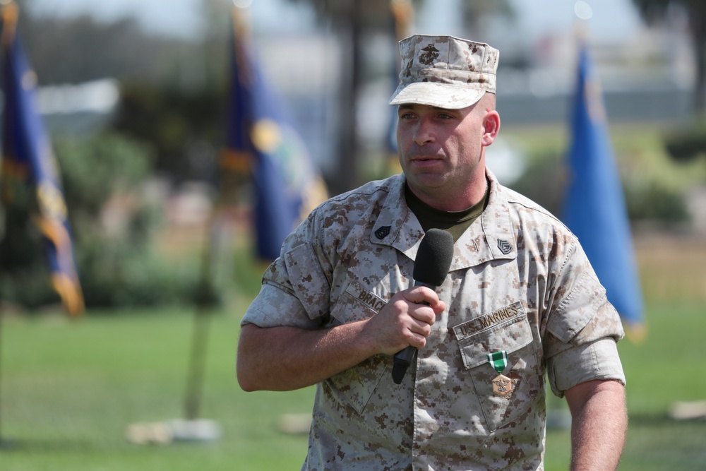 Gunnery Sergeant Adam K. Brackney retires