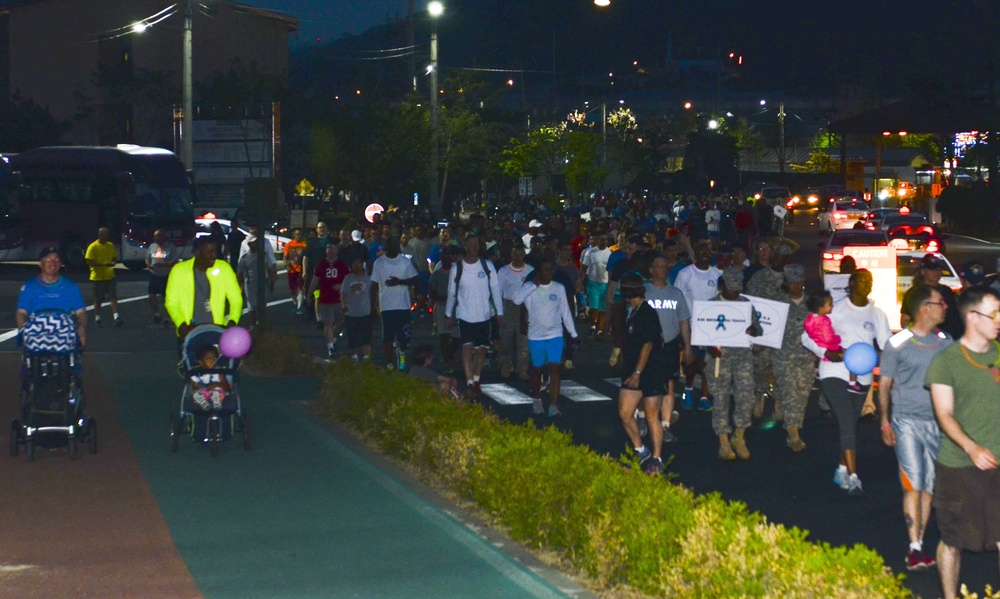 Soldiers march to 'Take Back the Night'